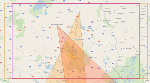 Simulating and geolocating enemy jamming for training and wargaming