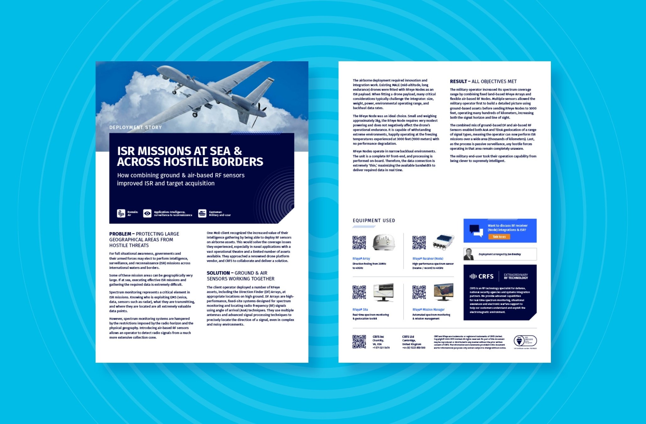 ISR missions at sea & across hostile borders