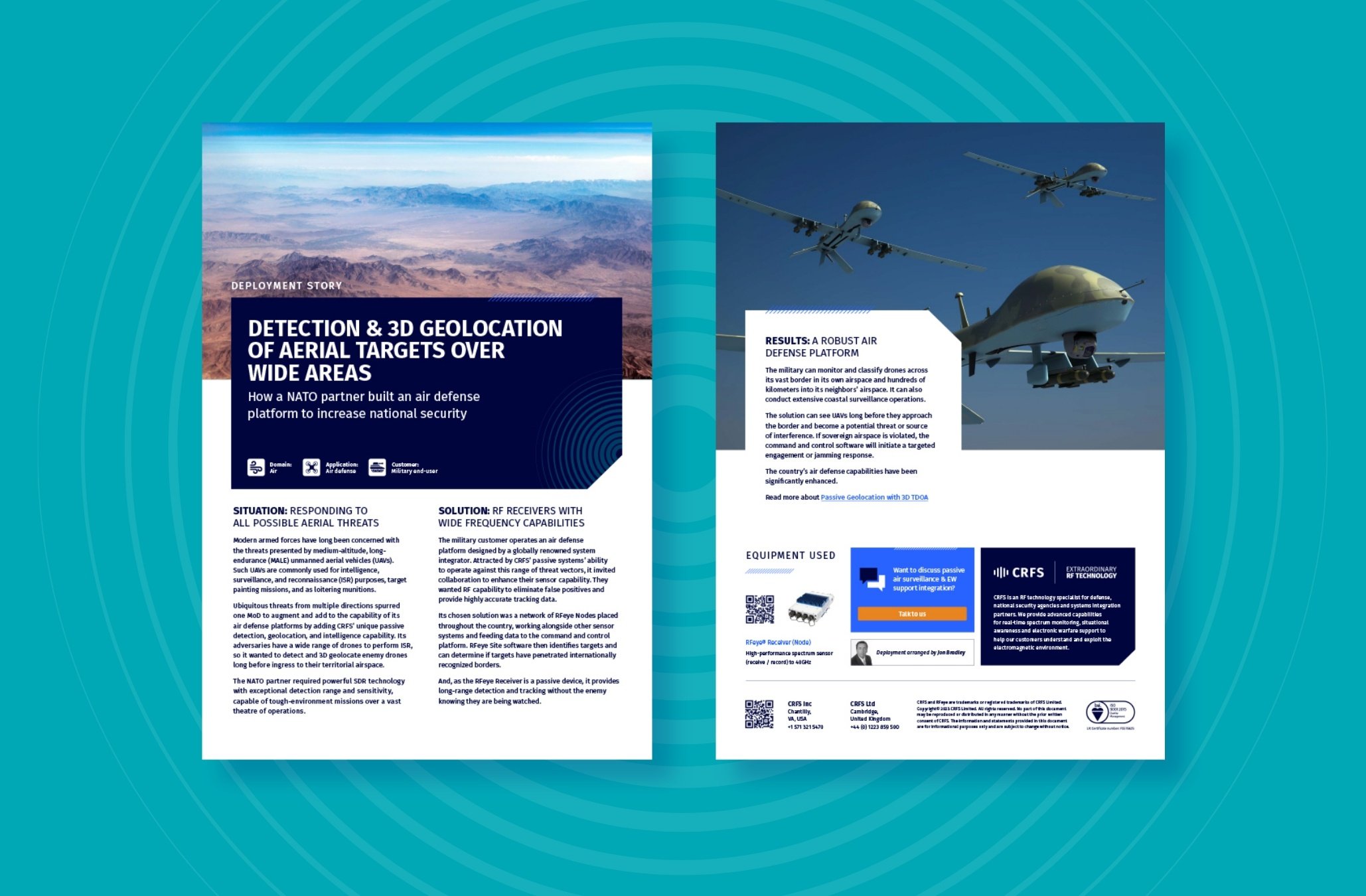 Detection & 3d geolocation of aerial targets over wide areas