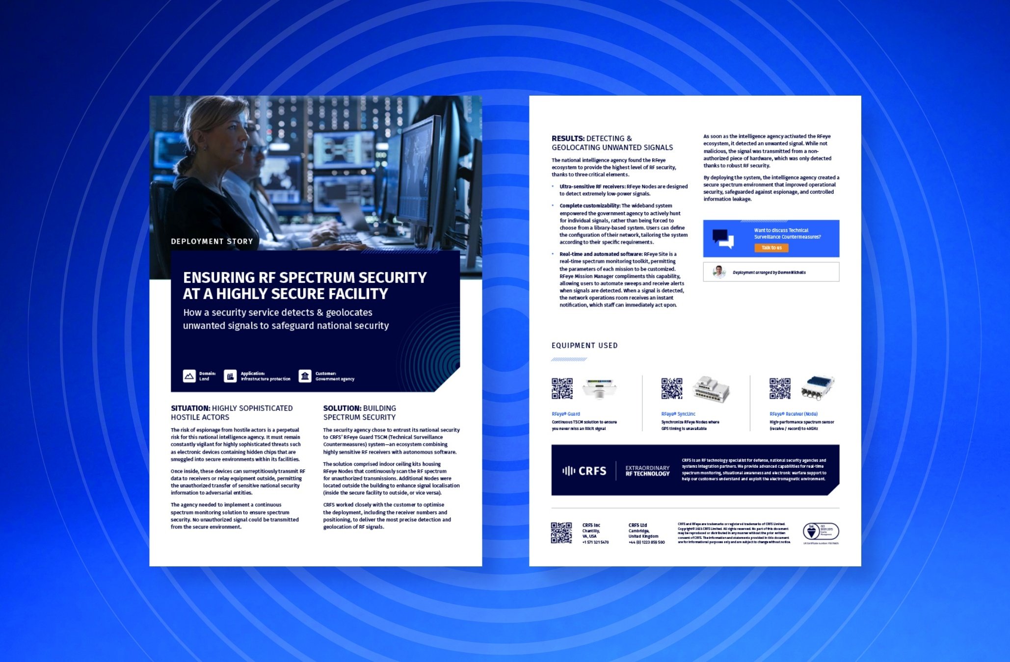 Ensuring RF spectrum security at a highly secure facility